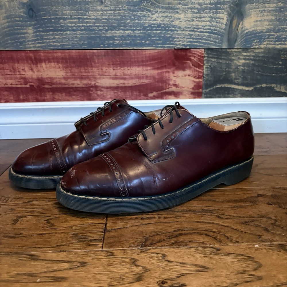 Loake Dr Martens Red Leather Brogue Oxford England Shoe 11 9755A/4